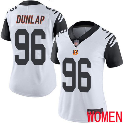 Cincinnati Bengals Limited White Women Carlos Dunlap Jersey NFL Footballl #96 Rush Vapor Untouchable